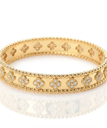 Gold Clover Bangle