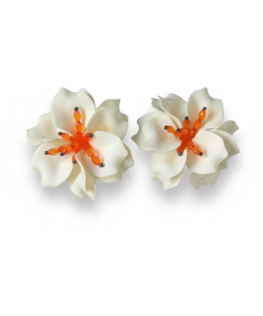 Lila White Earrings