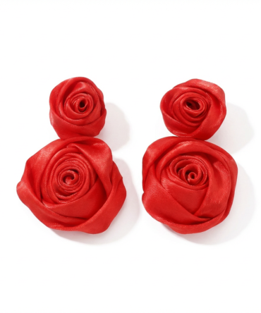 Red Rose Earrings