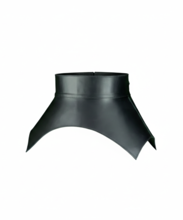 B Leather Peplum Belt