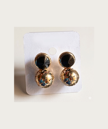 Black Midi Earring
